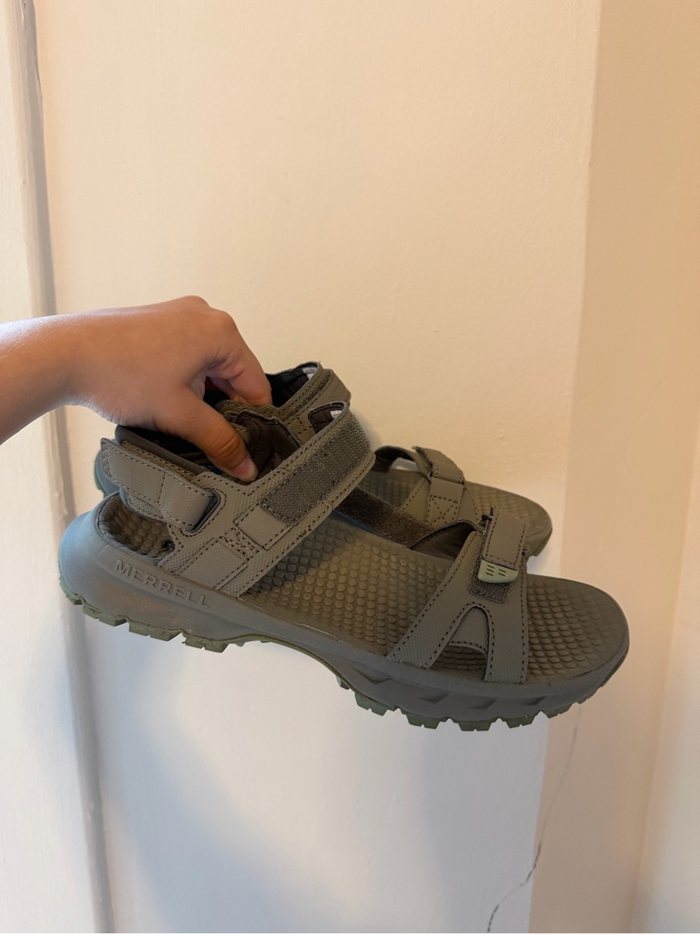 Merrell Olive Hiking Sandals with Adjustable Straps